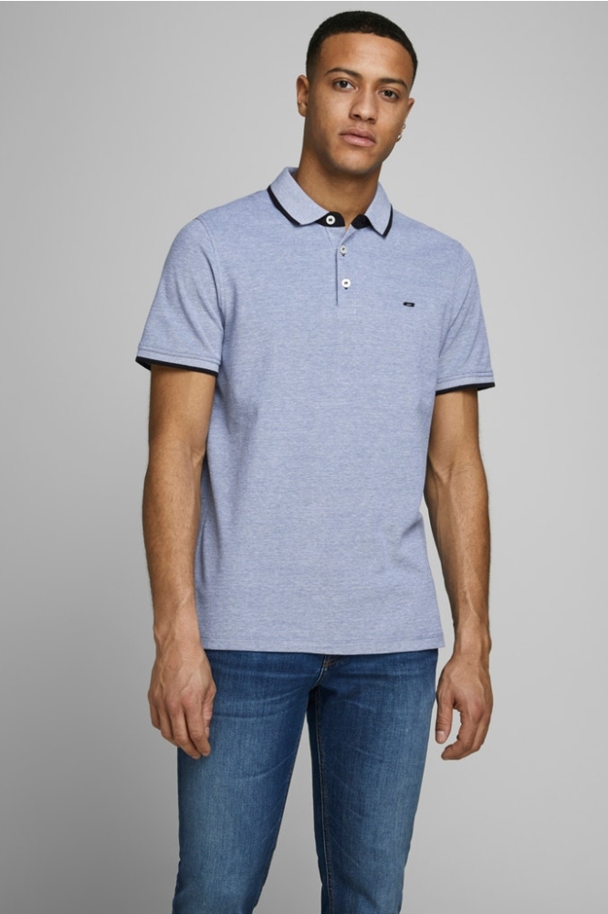 JJEPAULOS POLO SS NOOS 12136668 Bright Cobalt/SLIM FIT